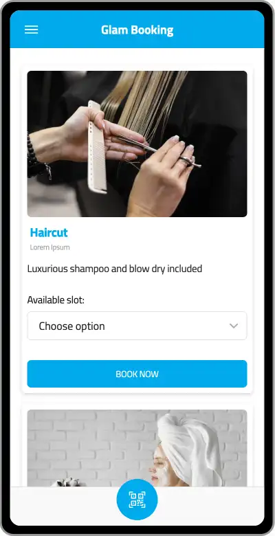 Screen-Glam booking