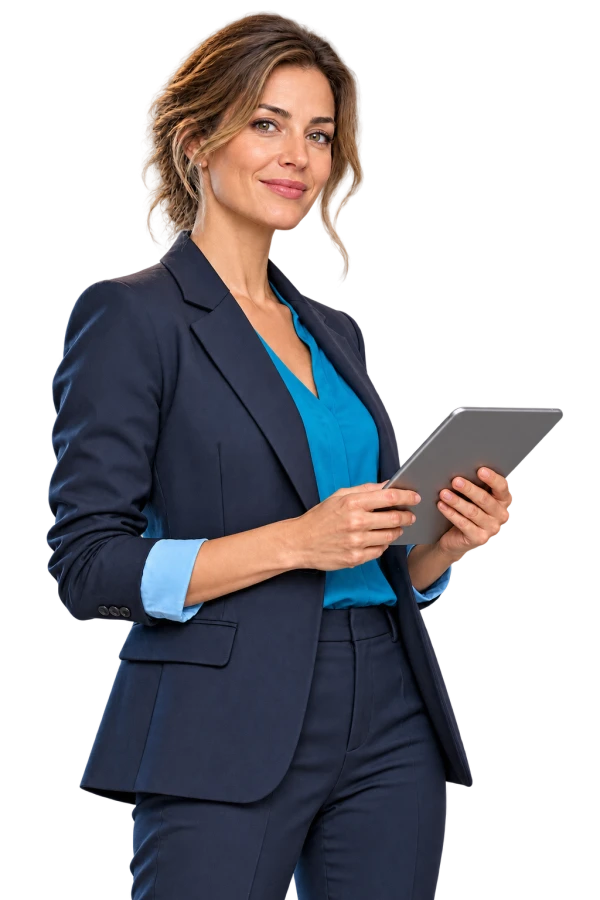Consulente digitale I.T.S. Planet con tablet