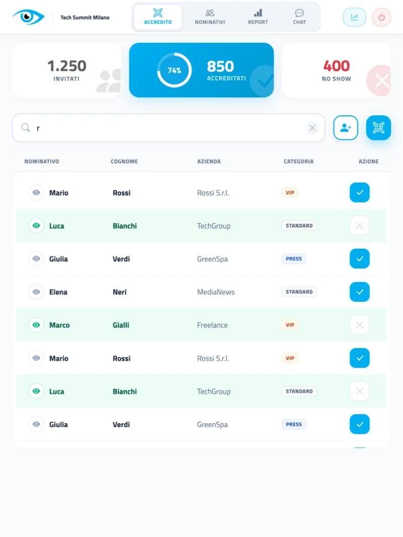 goAhead mobile interface