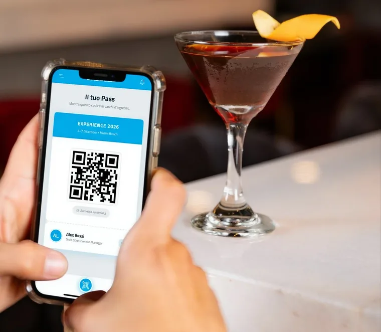 QR code used for free drinks and event extras