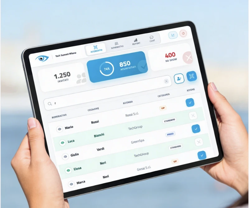 goAhead event check-in interface