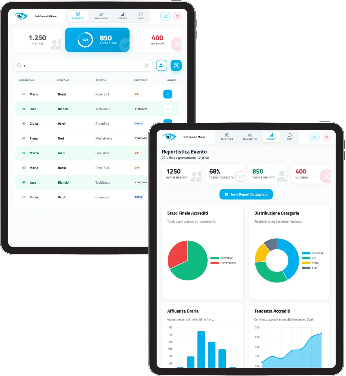 Guest-list check-in software for events
