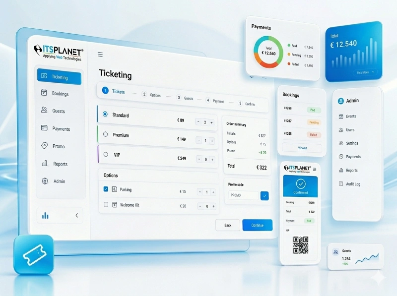 Modulo ticketing e pagamenti per eventi