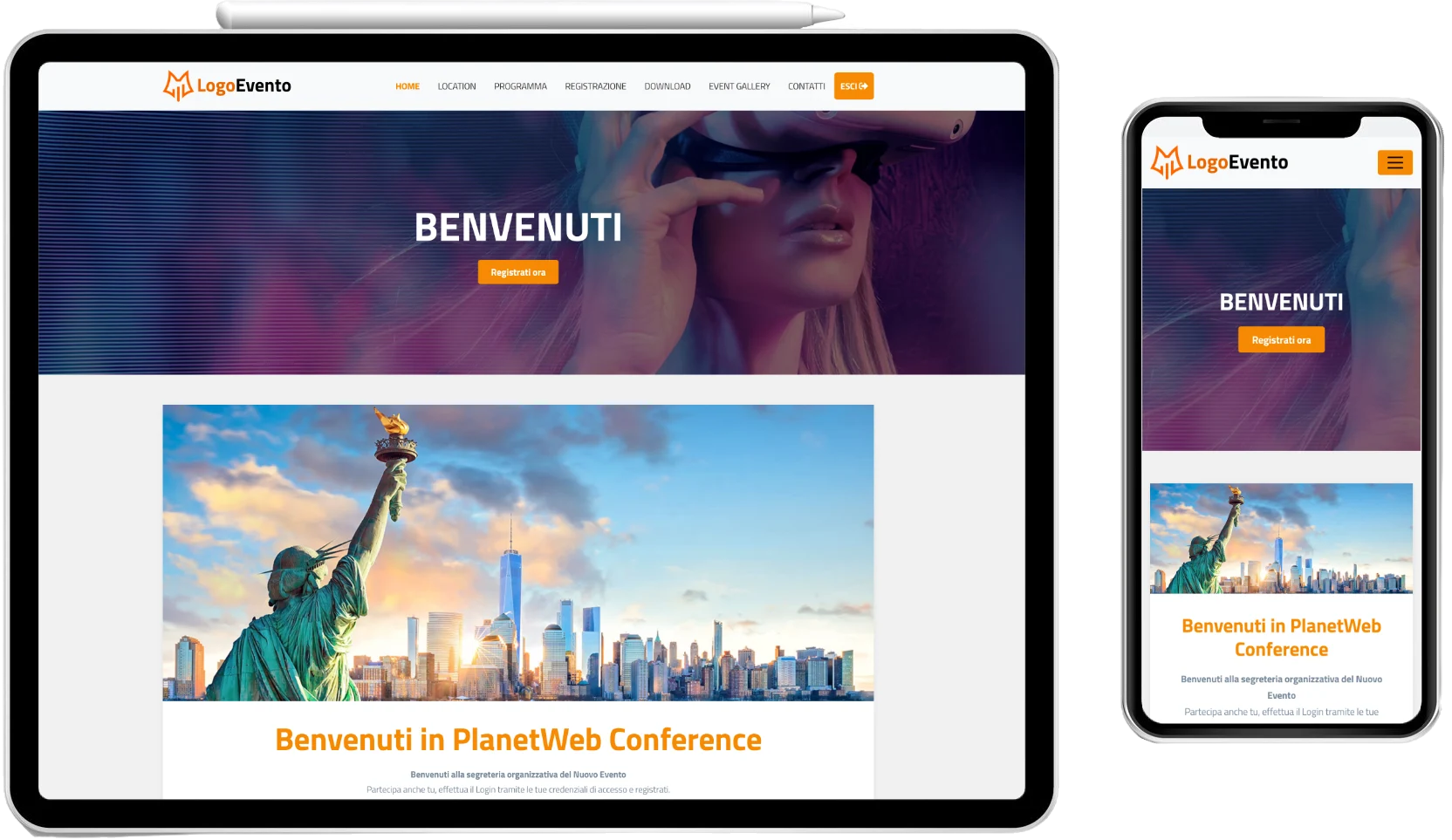 Sviluppiamo piattaforme per eventi custom