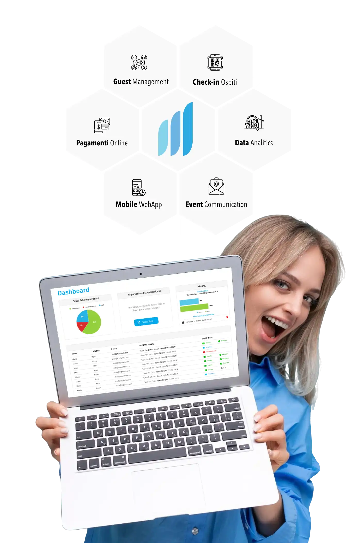 Event mnager felice di utilizzare webRay