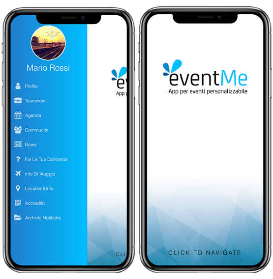 eventMe App per eventi personalizzabile